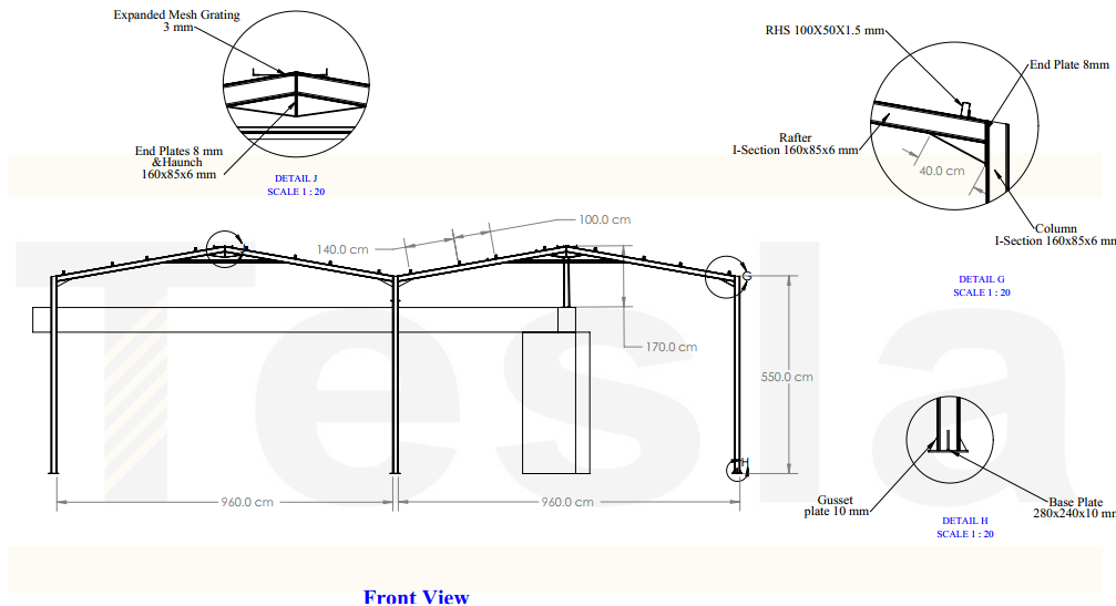 太阳能钢结构机库（屋顶